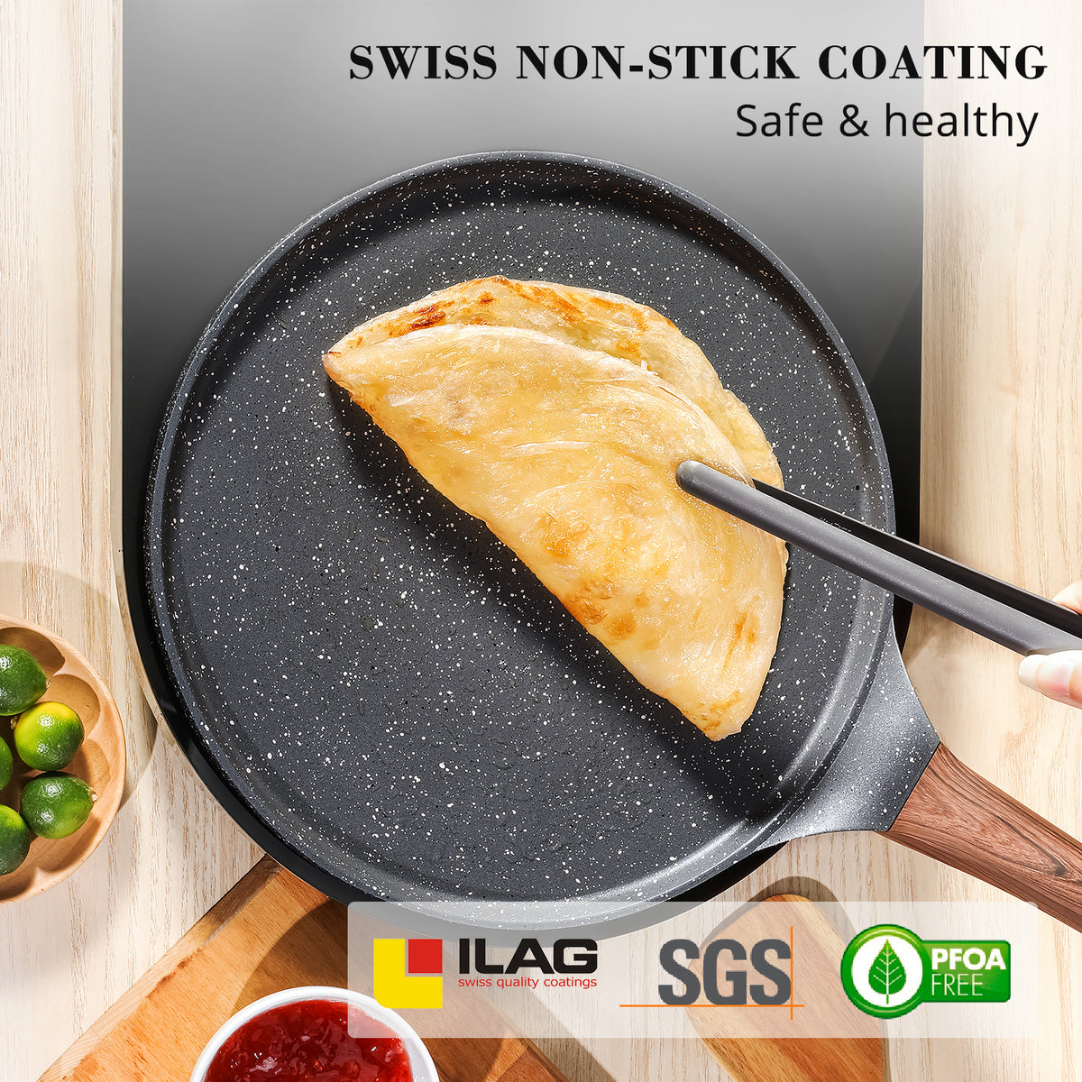 Sensarte 11-inch Nonstick Frying Pan Skillet Swiss Granite Coating